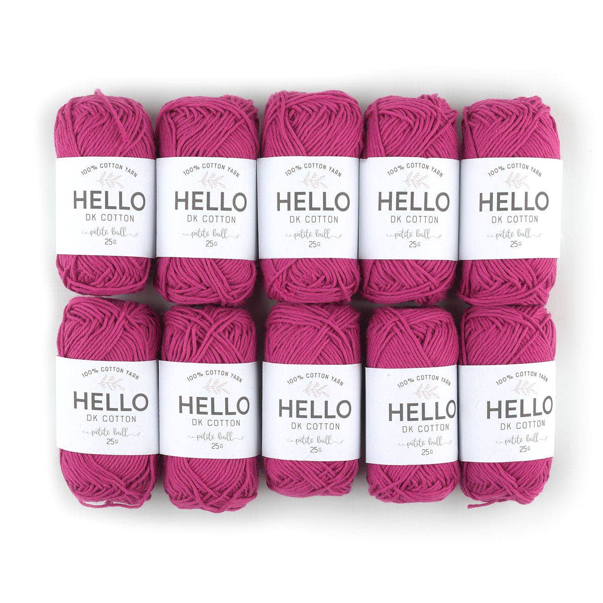 HELLO 100% Cotton 25g balls of Amigurumi Yarn - 51 colours