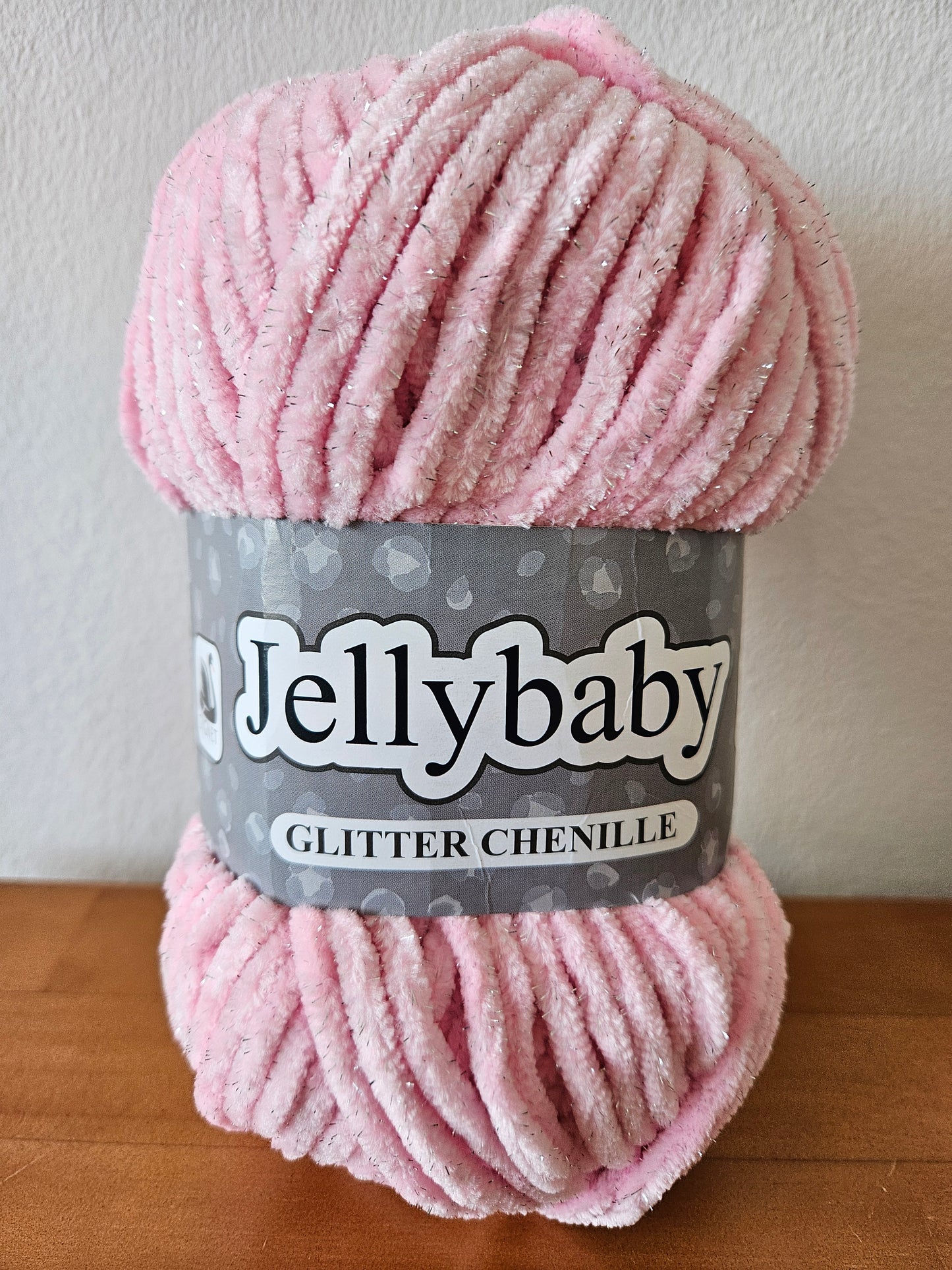 Cygnet Jellybaby Chunky Glitter Chenille yarn 100gm balls - 2 shades