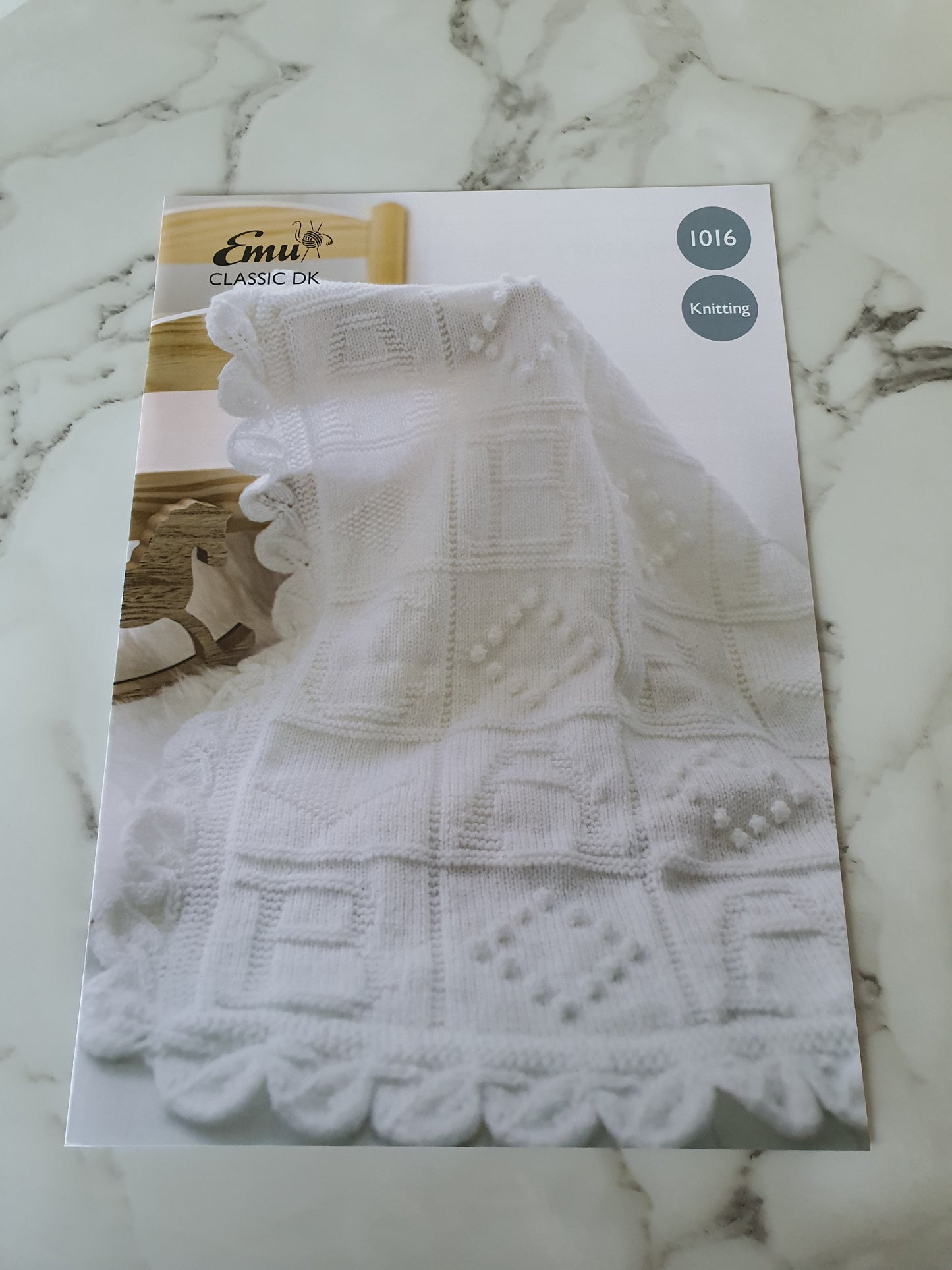 Emu Alphabet Cot Blanket - No. 1016 - Knitting Pattern intermediate Level