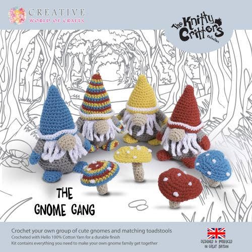 Knitty Critters - The Gnome Gang Crochet Kit