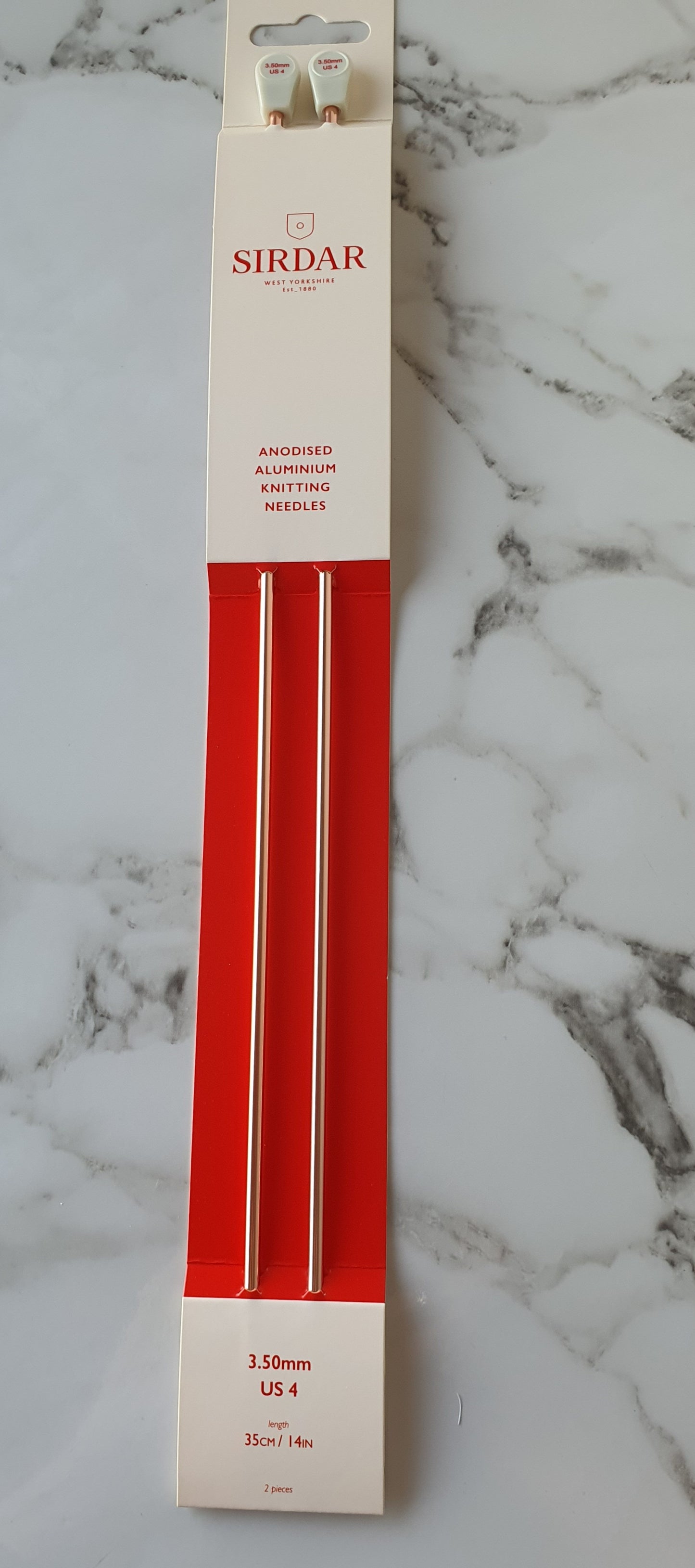 Size 3.50mm ~ 35cm long ~ Rose Gold Knitting Needles by Sirdar