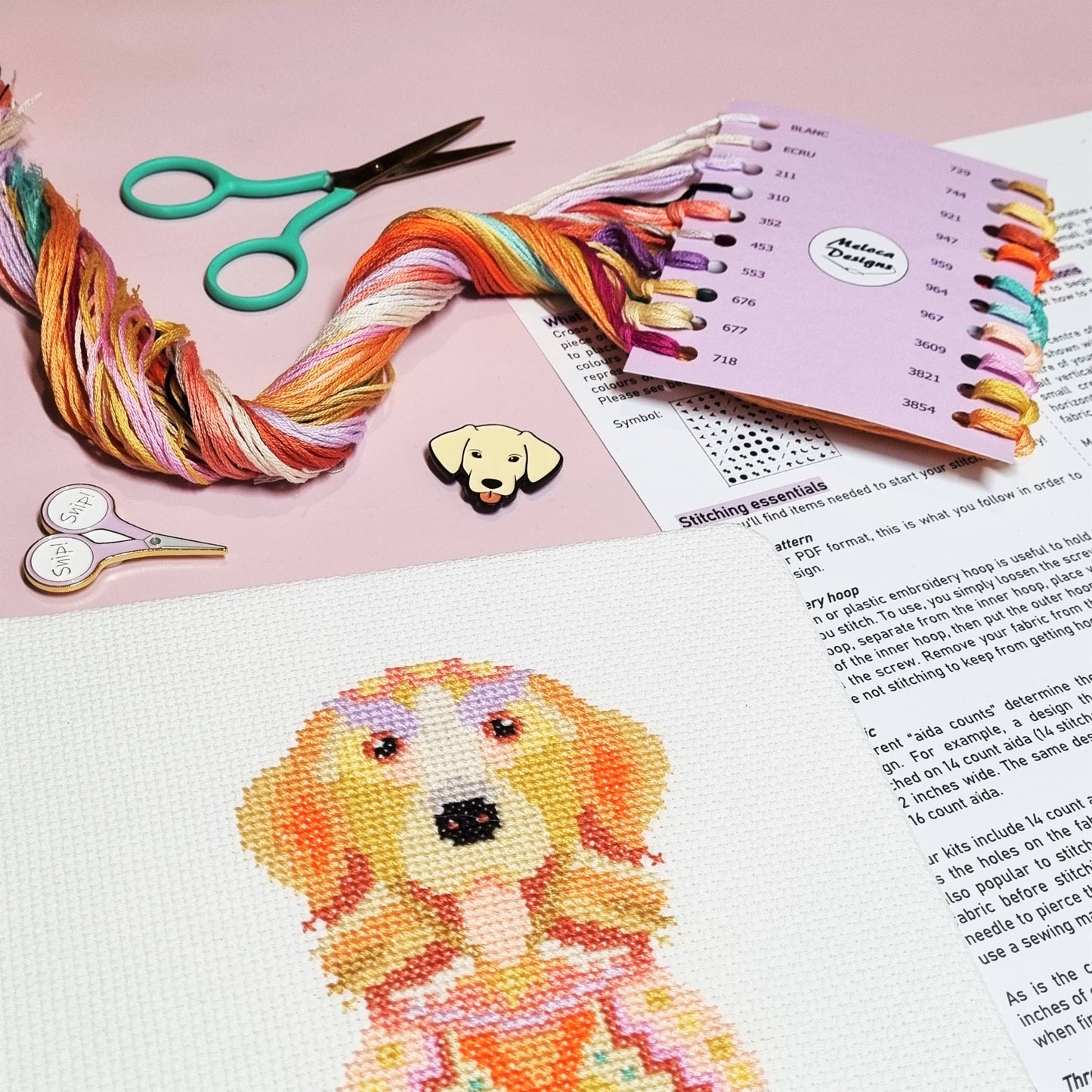 Mandala Dog Counted Cross Stitch Kit