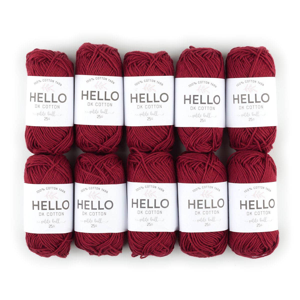 HELLO 100% Cotton 25g balls of Amigurumi Yarn - 51 colours