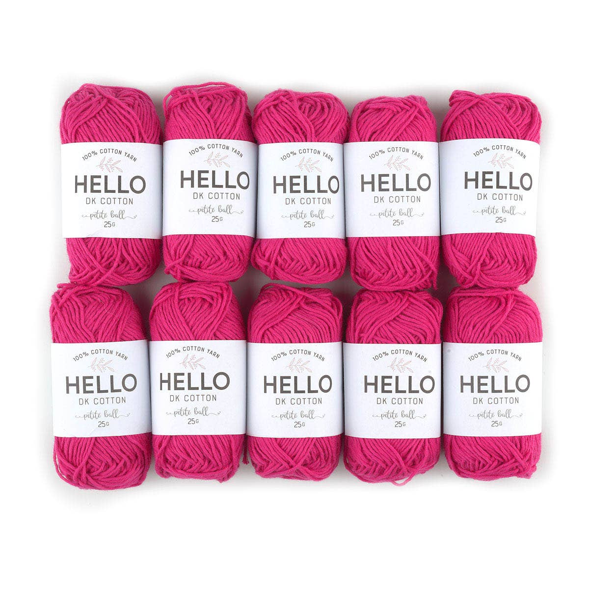 HELLO 100% Cotton 25g balls of Amigurumi Yarn - 51 colours