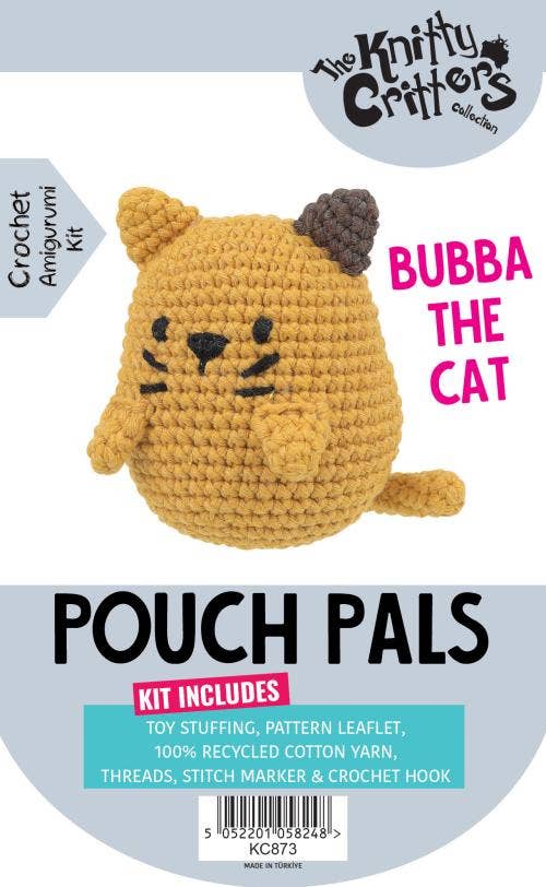 Knitty Critters - Pouch Pals - Bubba The Cat Crochet Kit