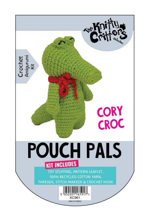 Knitty Critters - Pouch Pals - Cory Croc