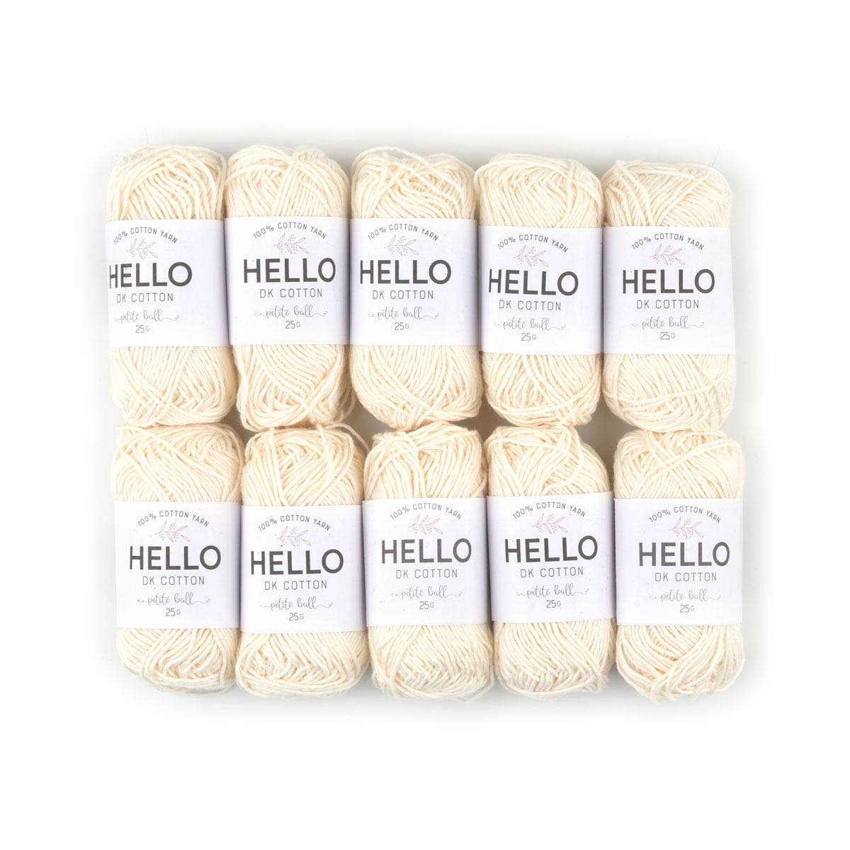 HELLO 100% Cotton 25g balls of Amigurumi Yarn - 51 colours