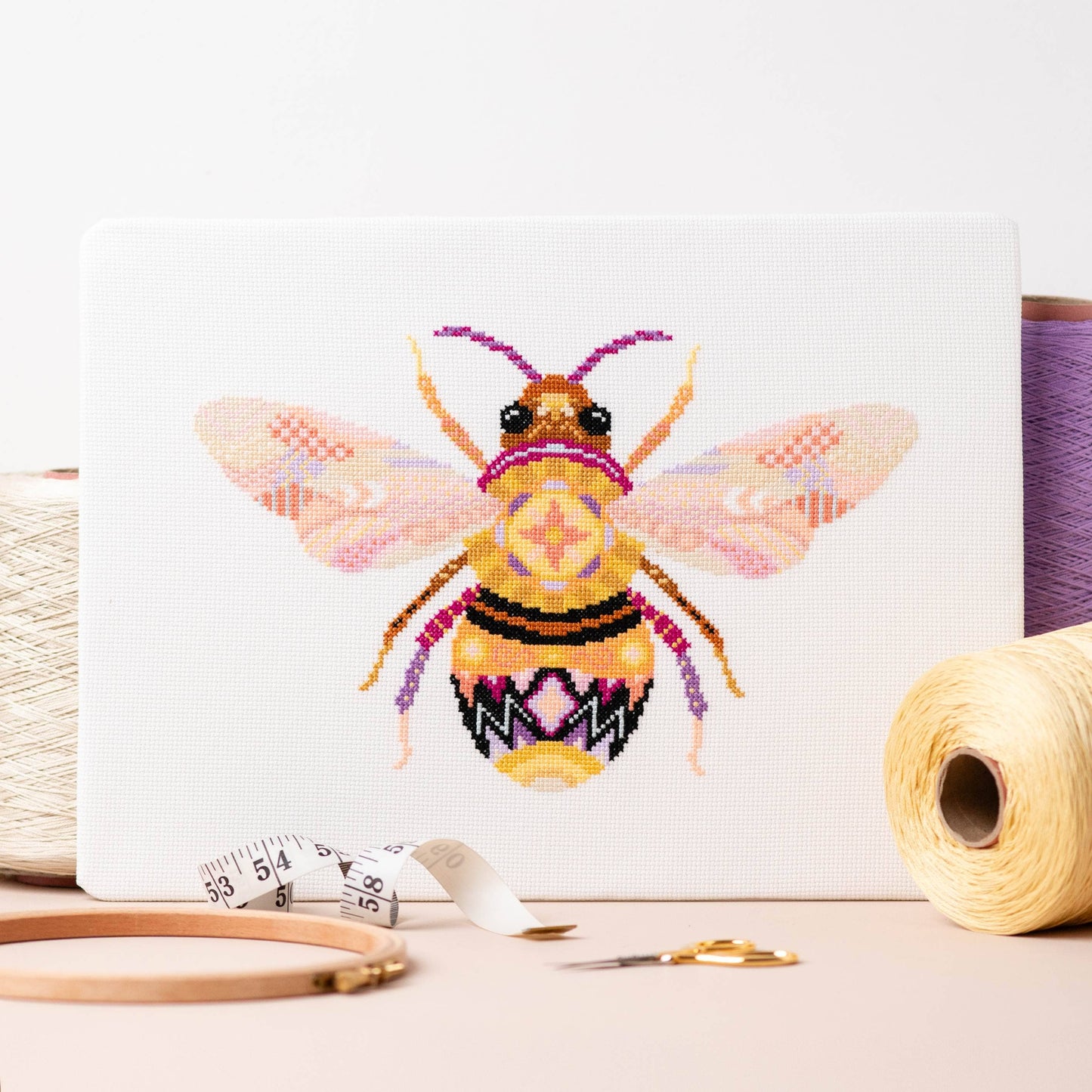 Mandala Bee Counted Cross Stitch Animal Sewing Craft Kit