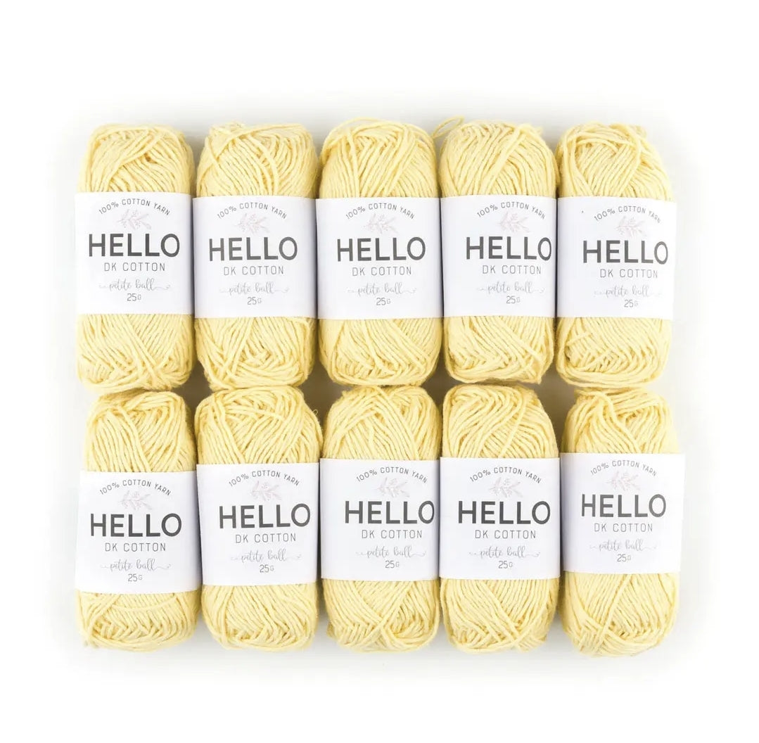 HELLO 100% Cotton 25g balls of Amigurumi Yarn - 51 colours