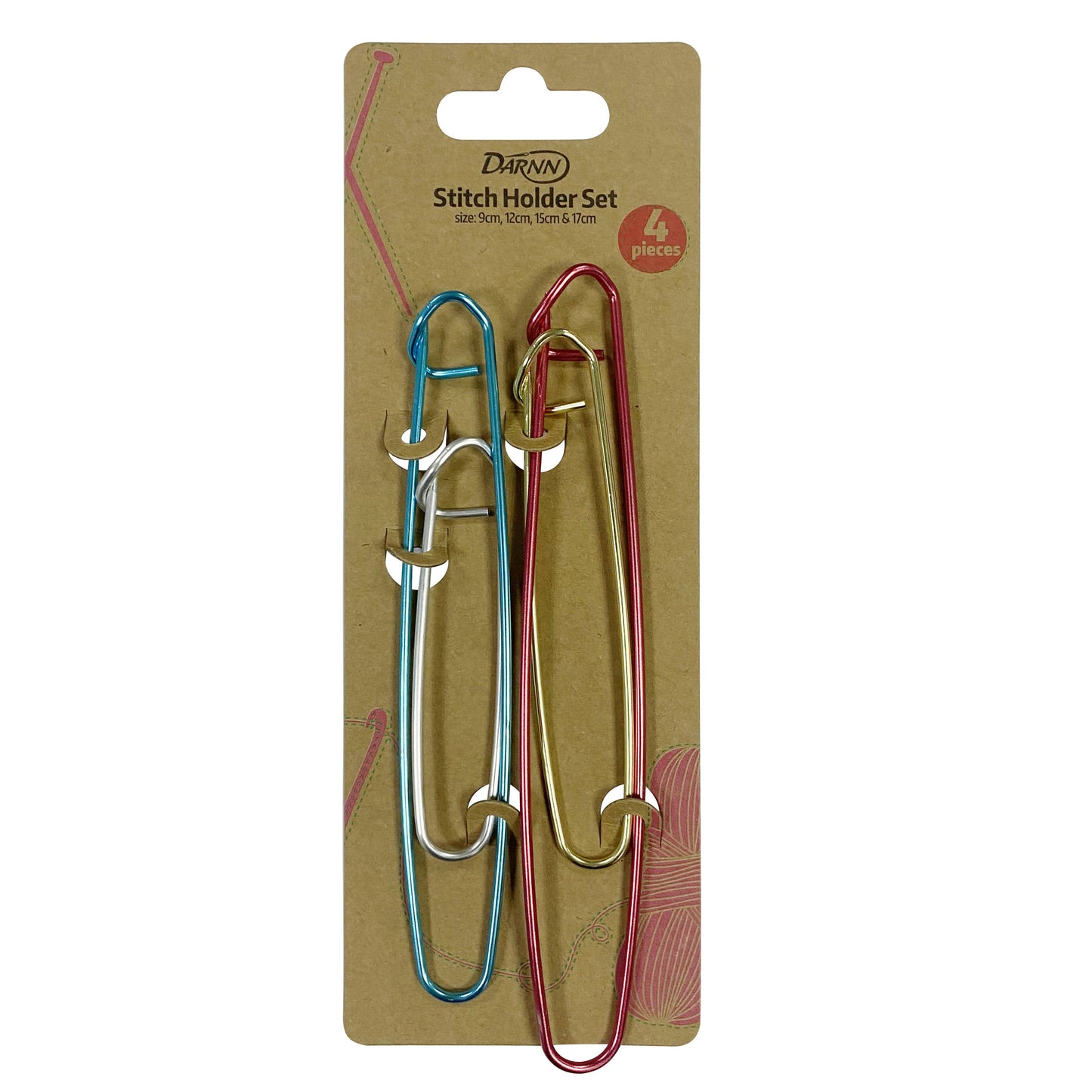 Stitch Holders Set of 4, Knitting Yarn Holders Set