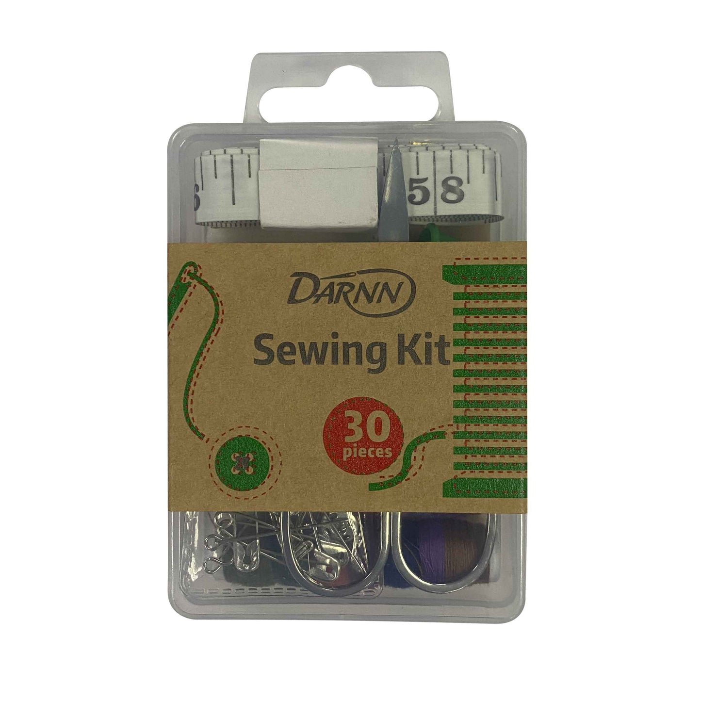 Pocket Handbag Sewing Kit Compact 30 pieces, Travel Sewing Kit