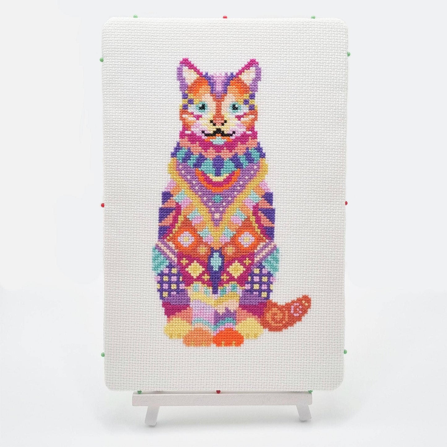 Mandala Cat Counted Cross Stitch Kit
