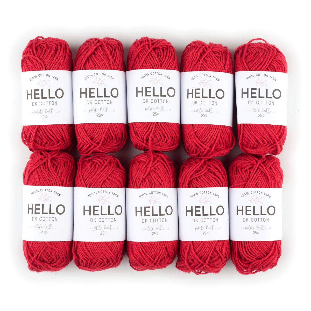 HELLO 100% Cotton 25g balls of Amigurumi Yarn - 51 colours