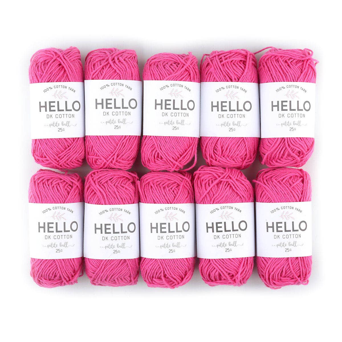 HELLO 100% Cotton 25g balls of Amigurumi Yarn - 51 colours