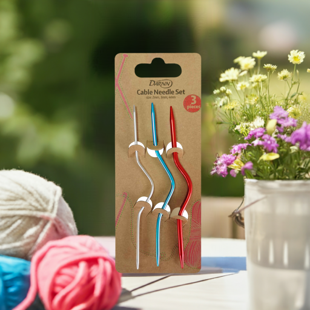 Cable Needles Set of 3 - Cable Needle Stitch Holders - 2mm, 3mm, 4mm