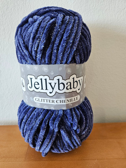 Cygnet Jellybaby Chunky Glitter Chenille yarn 100gm balls - 2 shades