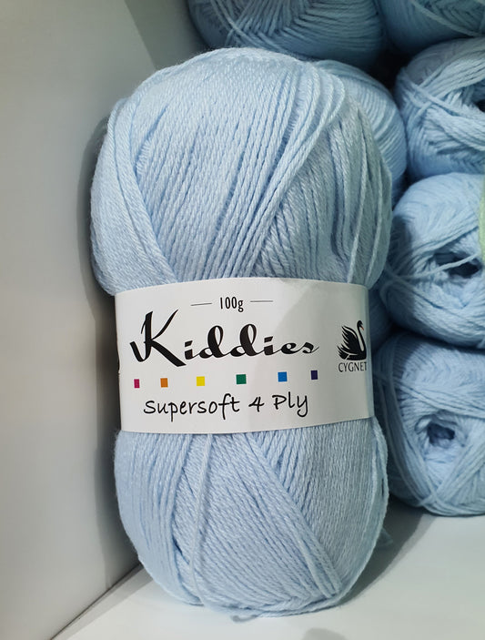 Kiddies Super-soft 4 ply 100gms,  4 gorgeous colours!