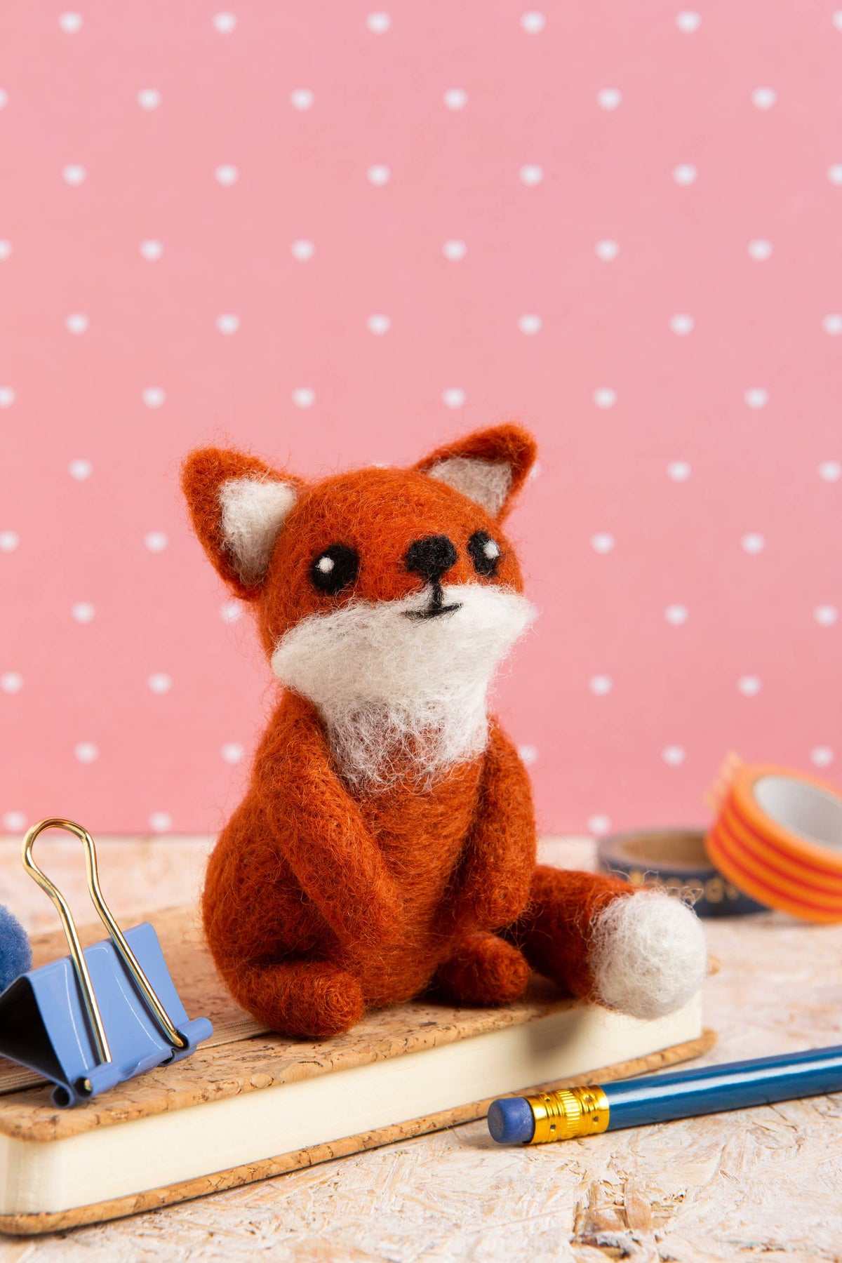 Fox Cub Mini Needle Felting Kit | Beginner Craft Kit