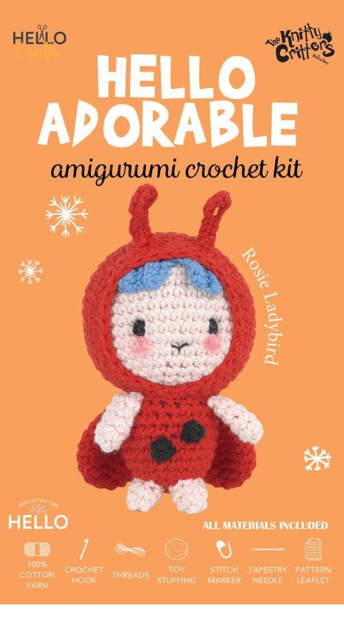 Knitty Critters Hello Adorables Crochet Kit: Rosie Ladybird Knitty Critters Hello Adorables Crochet Kit: Rosie Ladybird